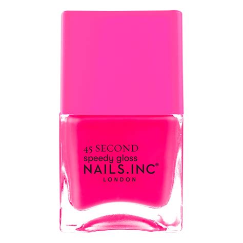 Nails Inc 45 Second Speedy Gloss Blake Nail Polish 14ml Neon Pink Fast ...
