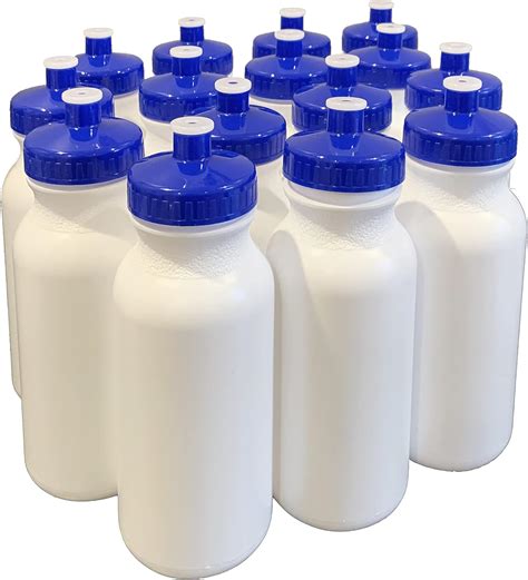Amazon.com: 100 Pack Reusable 20oz Plastic Water Bottles Made in USA ...