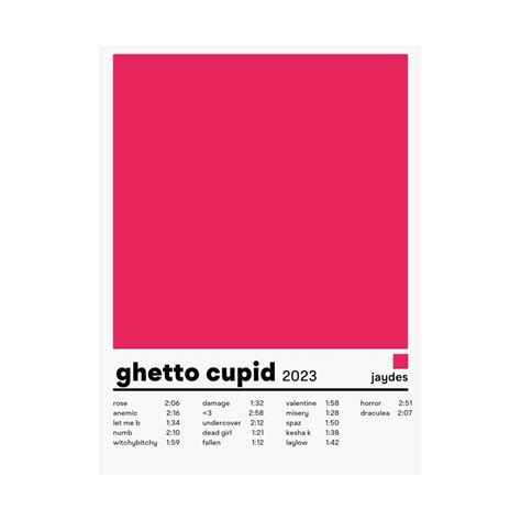 Satin Poster, Jaydes Ghetto Cupid Album Poster, 210gsm Art Print, Wall ...