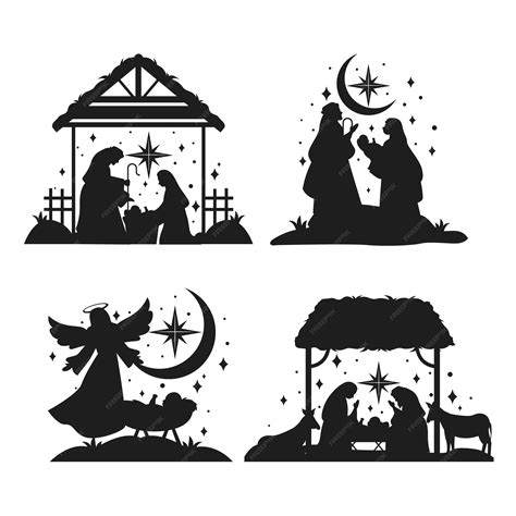 Nativity Scene Clipart Silhouette