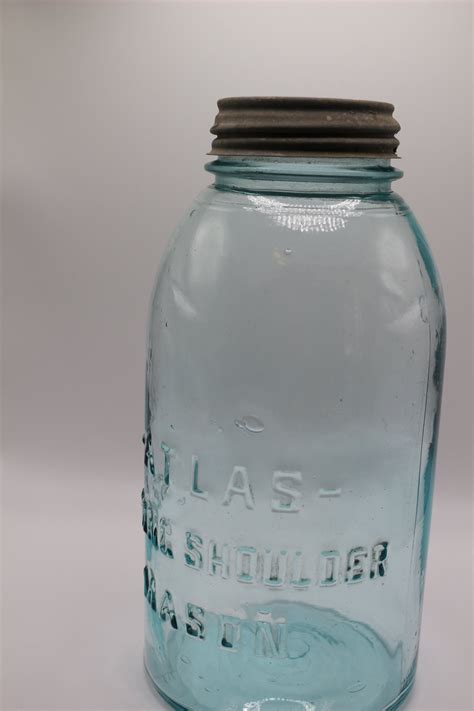 Vintage Atlas Strong Shoulder 1/2 Gallon Blue Canning Jar With - Etsy