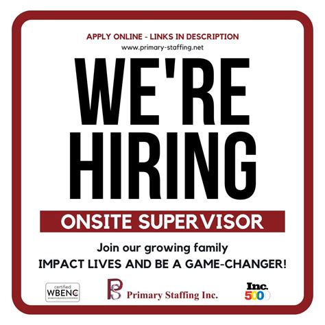 Primary Staffing Inc. on LinkedIn: Do you have experience in a ...
