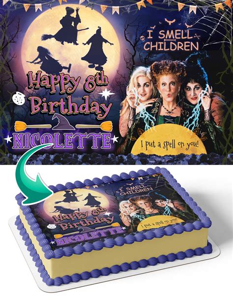Hocus Pocus I smell Childrens Edible Cake Toppers – Edible Cake Topper Corp