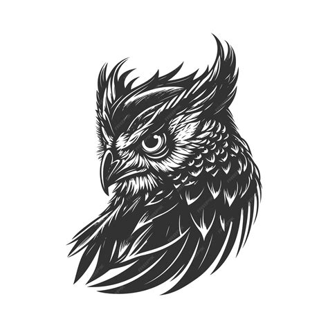 Detailed owl silhouette illustration and beautiful artwork | Premium Vector