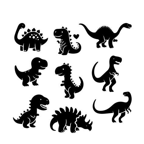 Cute Dinosaur svg | dinosaur clipart | dinosaur silhouette svg | kids dinosaur svg | t-rex svg ...