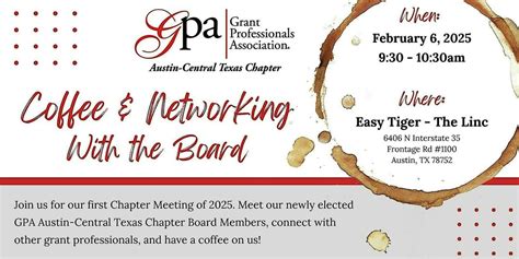 GPA Coffee and Networking with the Board, Easy Tiger - The Linc, Austin ...