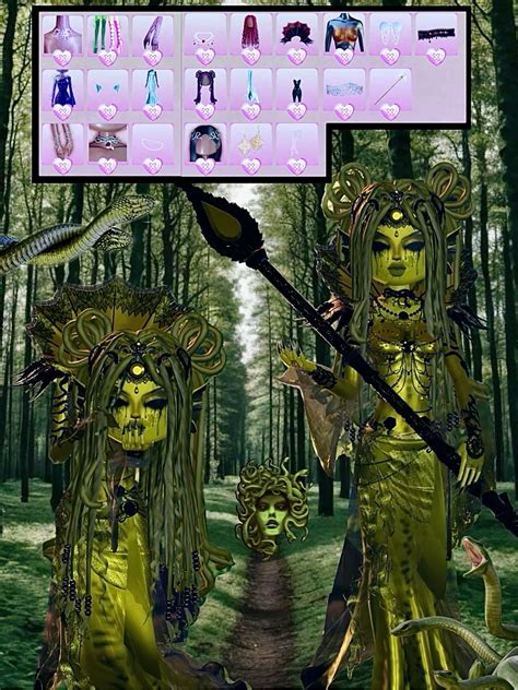 medusa- dti - dress to impress in 2025 | Mythological creatures, Dress ...