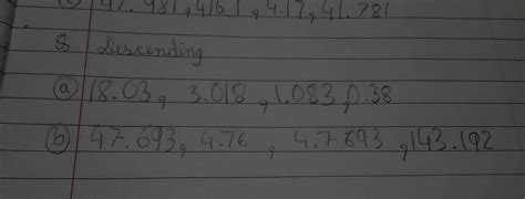 write in descending order - Brainly.in