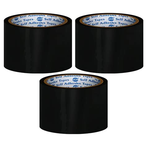 VCR Black Color Tape - 50 Meters in Length - 60mm / 2.5" Width - 03 ...