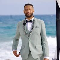 Buy Modern Gentleman's Light Orange Two-piece Suit Tailored Fit, the ...