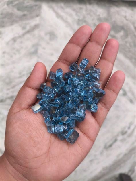 Firepet Glass 100 Grms Blue Silver