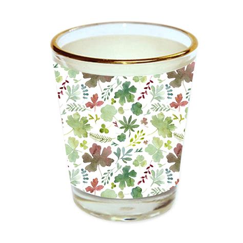 Smart X Multicolor Floral Design Golden Rim Shot Glass 40 ML : Amazon ...