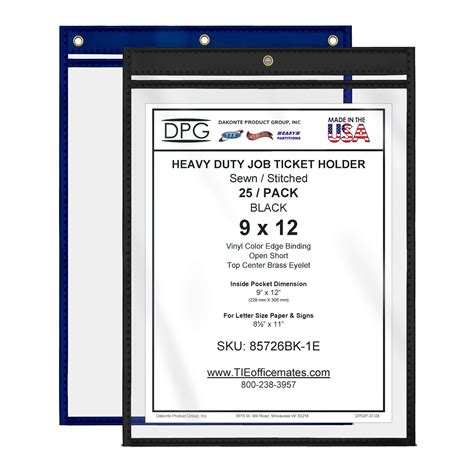 TIE Officemates Job Ticket Holders, Shop Ticket Holders, Waterproof