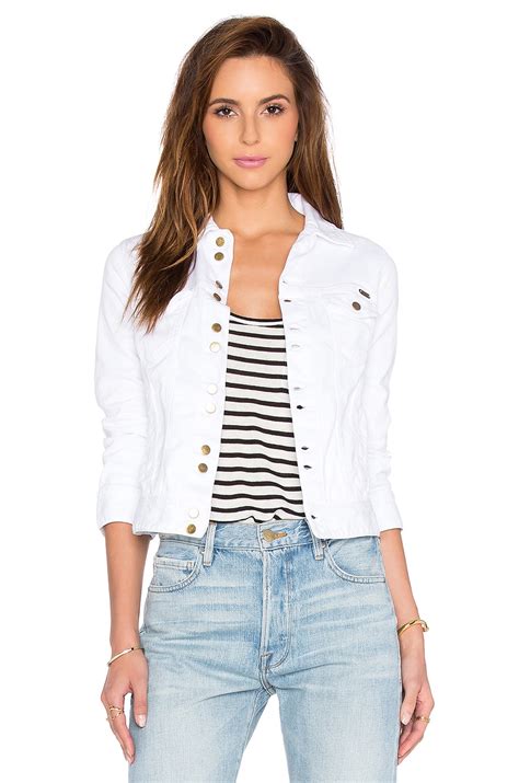 Acquaverde Carmen Denim Jacket in White | REVOLVE