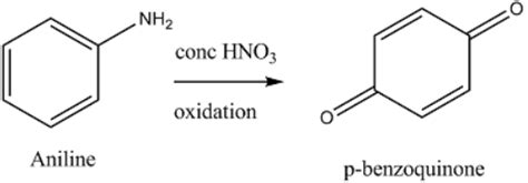 Aniline reacts with cone HNO3 to give - Tardigrade