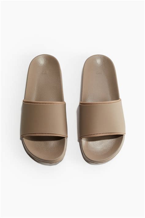 Women's Beige Pool slides | H&M IN