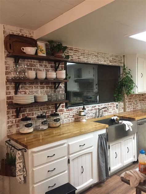 Old Looking Brick Backsplash