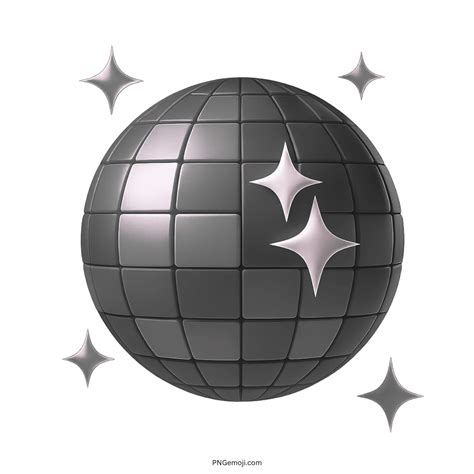 Disco Ball Emoji Multicolor 3D PNG, ClipArt Collection » Download PNG Emoji
