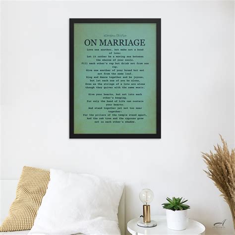 Kahlil Gibran on Marriage Poster, Love Poem Print – A Cozy Mess