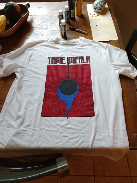 A tame Impala t-shirt I designed/painted for my cousin's birthday!! : r ...