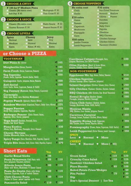 Menu at Pizza Republic, Chennai, Taramani Rd