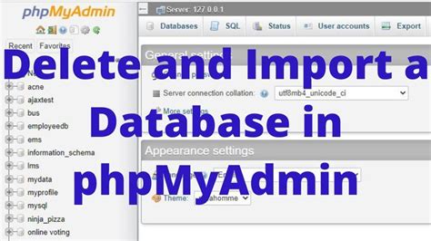Image result for How to Delete Database in phpMyAdmin Using SQL