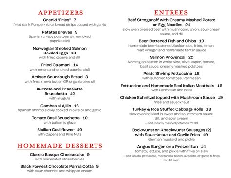 Menu — Bites of Europe