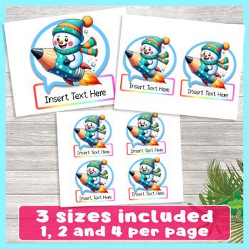 Snowman Name Tags, Locker Name Tags, Winter Cubby Tags, Editable Winter ...