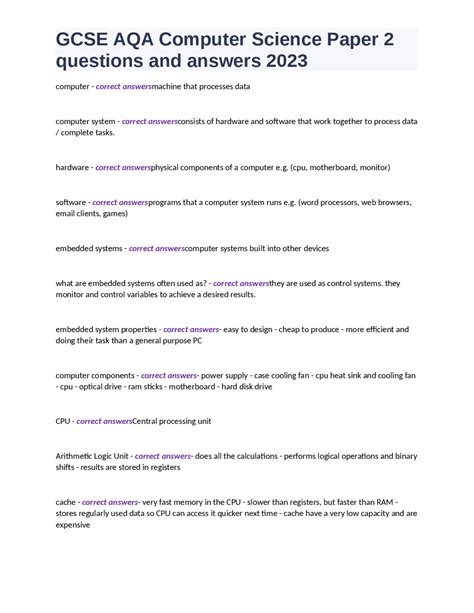 Image result for Computer Science Paper 2 Section 4 Revision Map AQA GCSE