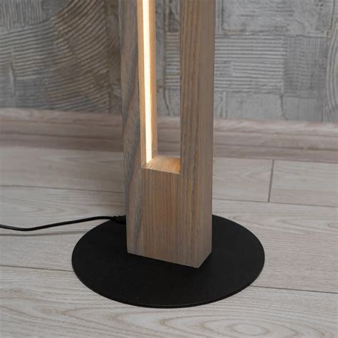 Japanese Floor Lamp for Living Room, Wooden LED Standing Light, Bedside ...