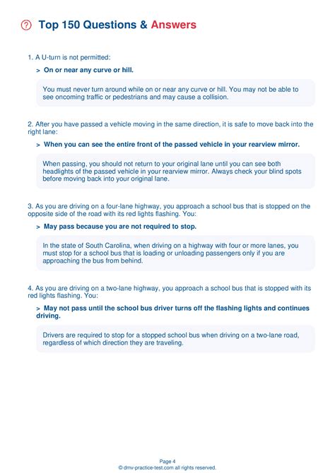 FREE South Carolina DMV Practice Test | Driving License Permit test ...