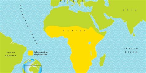 african elephant range map