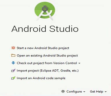 Android Studio Welcome Page Source Code 的图像结果