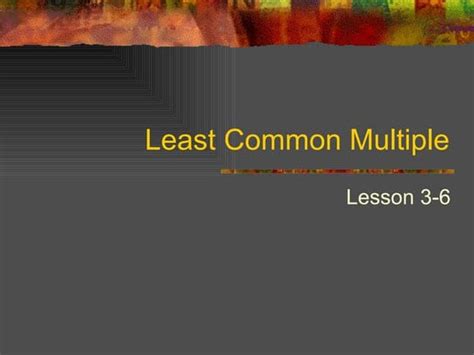 Least Common Multiple Example 的图像结果