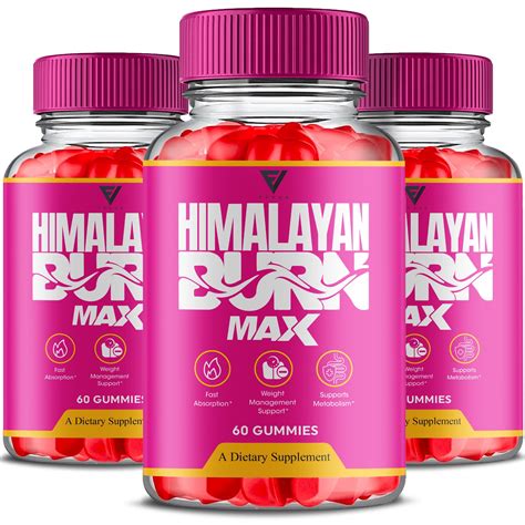 (3 Pack) Himalayan Burn Max Gummies, HimalayanBurn Advanced Gummy (180 ...