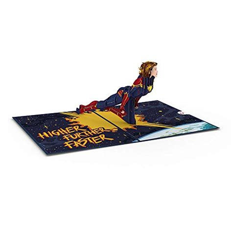 Buy Lovepop Marvel Captain Marvel Pop Up Card - 3D Card, Pop Up ...