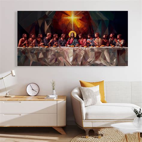 Geometric Holy Supper Canvas – Bold & Sacred | Artbyusuf