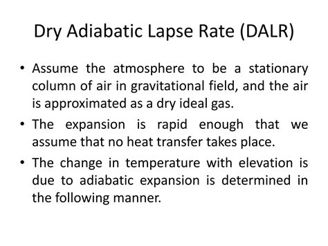 Lapse rate and stability conditions | PPTX