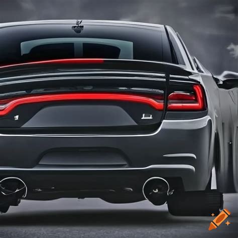 Wide body charger on the freeway on Craiyon