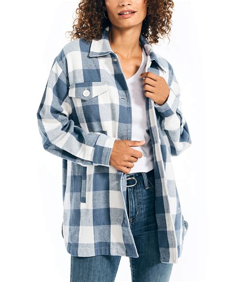 Nautica Women's Buffalo Plaid Shirt Jacket | Smart Closet