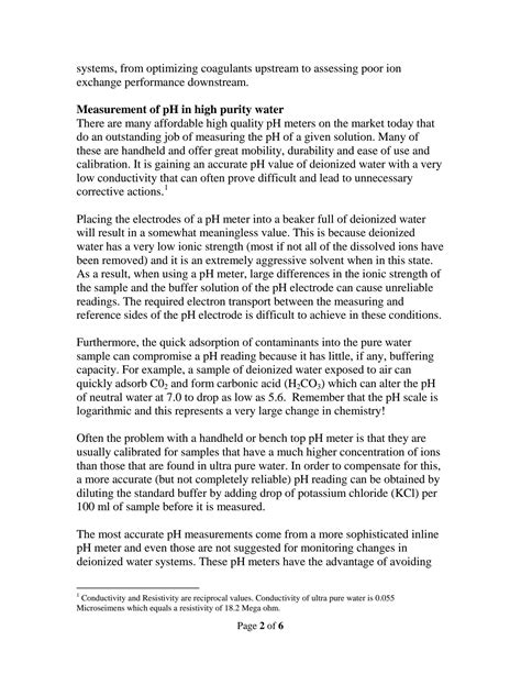 SOLUTION: Relationship between ph and deionized water - Studypool