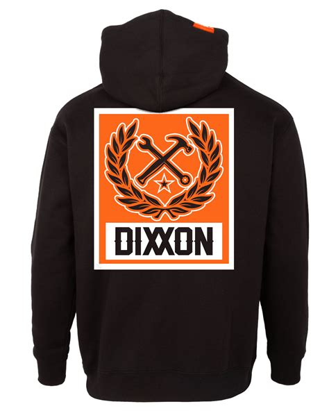Men's Orange Box Crest Zip Up Hoodie - Black | Dixxon Flannel Co.