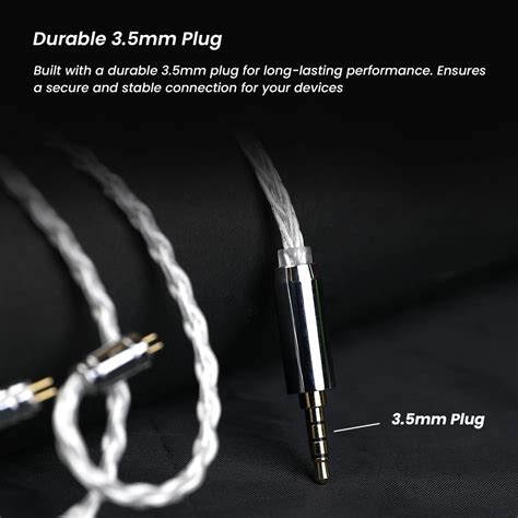 AUDIOCULAR C03 Cable with 3.5mm Jack & Built-In Microphone For IEMs