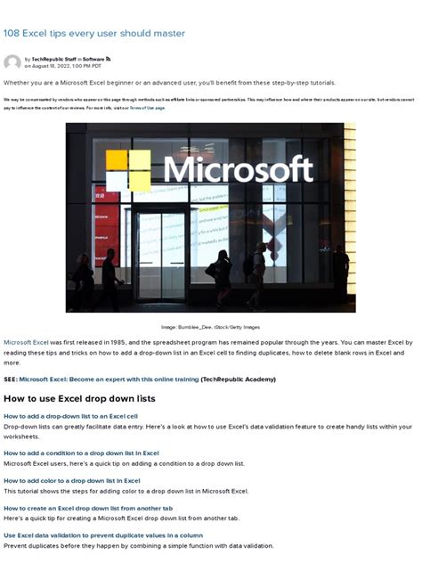 Image result for Free Learning Excel Tips