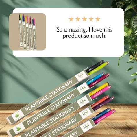Plantable Seed Pencils – 2 per Box | Eco-Friendly Stationery for ...