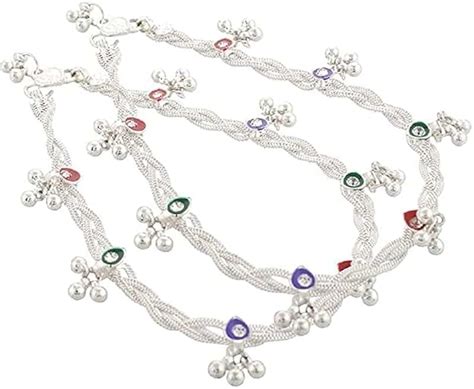 Amazon.in: Silver - Women's Anklets / Women's Jewellery: Jewellery