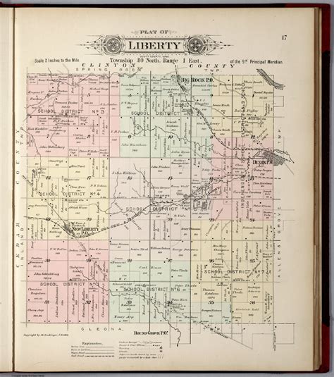 Plat of Liberty Township, Scott County, Iowa. - David Rumsey Historical ...