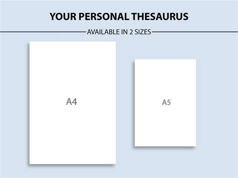 Personal Thesaurus Template: Printable Vocabulary Builder (digital Download) - Etsy
