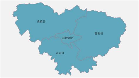 张家界市行政区划地图-图库-五毛网