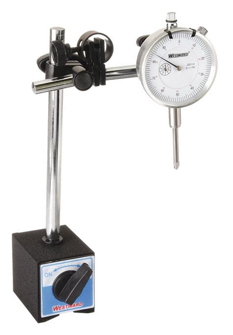 WESTWARD, 0 in to 1 in, Inch, Dial Indicator & Mag Base Set - 4KU71 ...